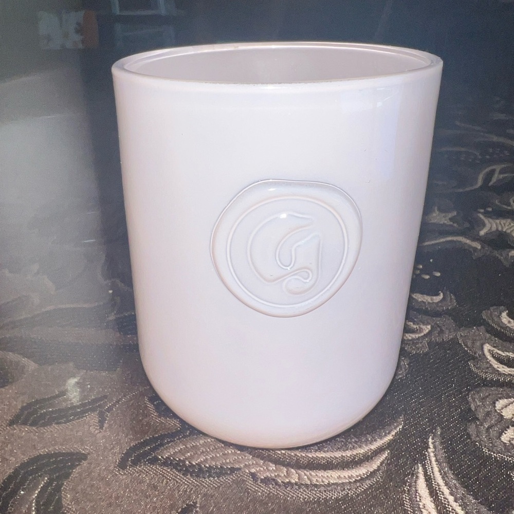 Glossier You Pink Orange Blossom Neroli Empty Candle Jar Glass Vessel